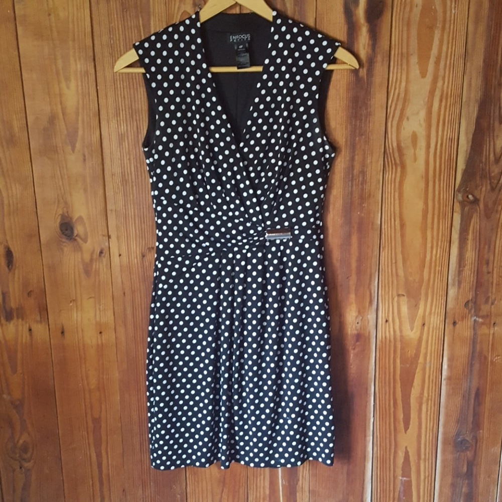 Enfocus Dress Polka Dot Pattern Size 6 Petite